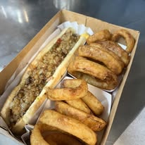 Footlong with Onion Rings